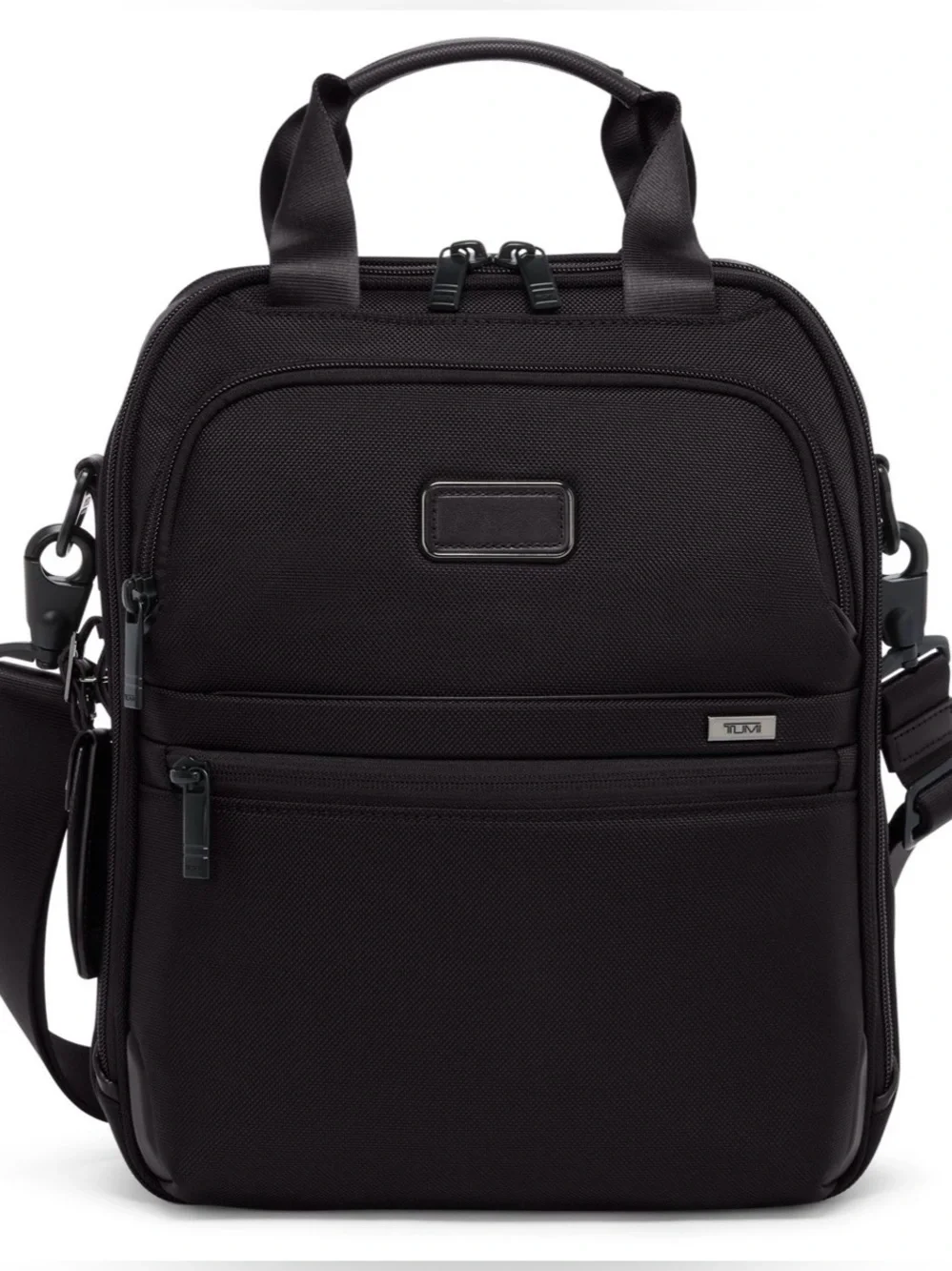 TUMI Alpha 3 Expandable Organizer Travel Tote Briefcase Bag Black Crossbody Mint